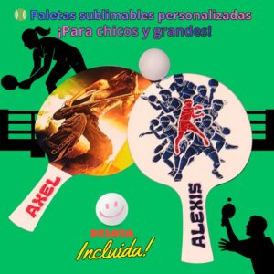 🎾 Paletas sublimables personalizadas – ¡Para chicos y grandes!