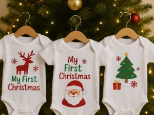 Bodys Navideños Para Bebes Personalizado Todos Los Talles.