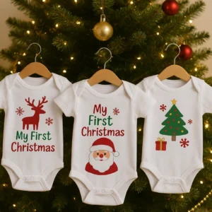 Bodys Navideños Para Bebes Personalizado Todos Los Talles.