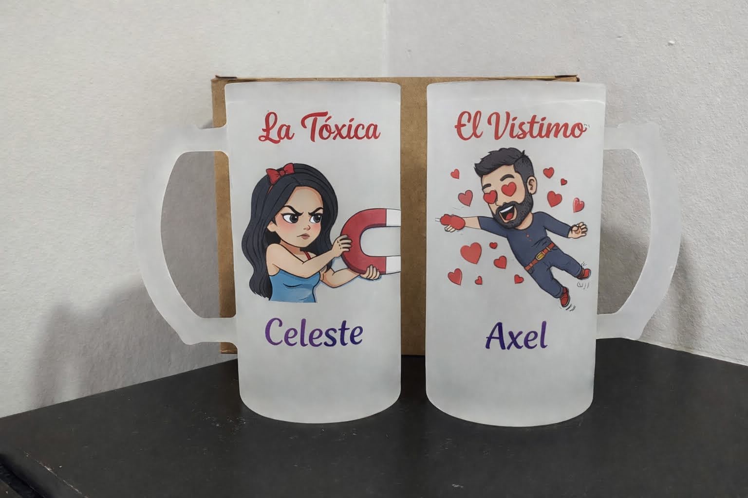 🍺 Jarra de vidrio esmerilado personalizada – 16oz (475cc) - Imagen 4